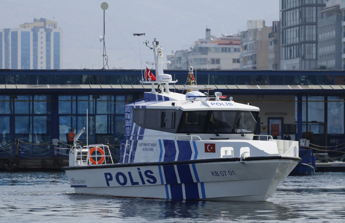 izmir_shipyard's tweet photo. Brand new #IZ1500 fast #patrolboats on action! @izmir_shipyardcproudly introduces the new series of 14.60 m. innovative fully #aluminium #marinepolice #utulitycrafts reaching as much as 42 kts speed with twin #volvopenta #IPS700 #marine #commercial #propulsion #shipyard #workboat https://t.co/hvuvkb0WDB