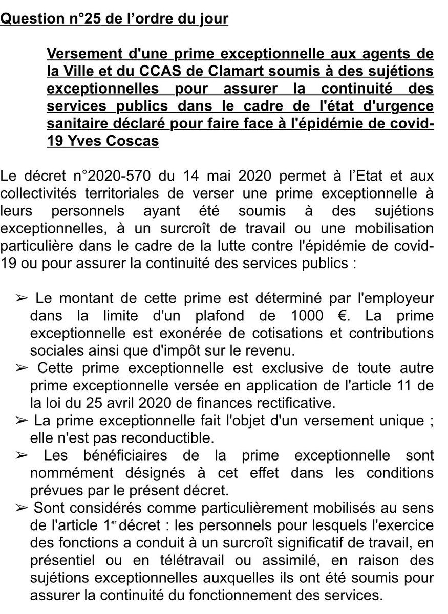 JD_Berger's tweet photo. [Conseil municipal] Plusieurs dispositions votées notamment en réponse à la crise sanitaire: 
✅0% d’augmentation des impôts locaux
✅occupation gracieuse des terrasses par les commerçants
✅versement anticipé de subventions à des associations 
✅prime pour les agents mobilisés https://t.co/9Qhtdws90P