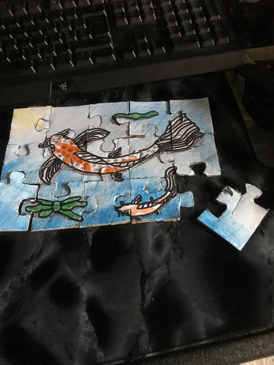 BEAcadArt's tweet photo. Fantastic submissions from Year 7! Praise postcards being sent home today. Keep up the hard work! #BEAhomelearning #jigsawpuzzleproject #keepsafe https://t.co/jVFxu3E0dB