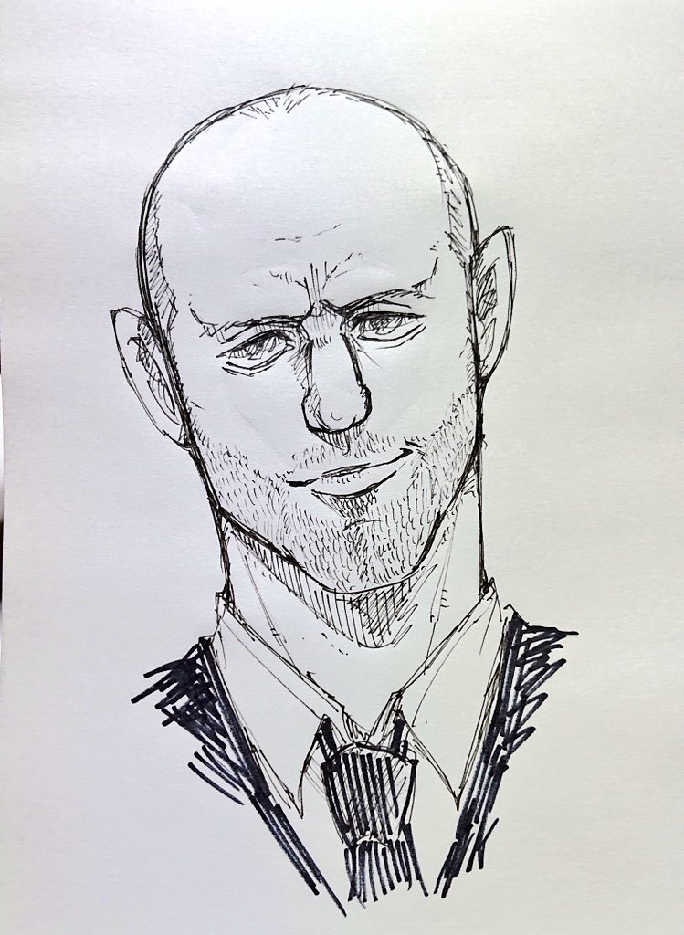 Kuma雄 脱がしたくても 画力なくてここまで ジェイソン ステイサムは肉体が素晴らしいのに いつか描くぞ 絵描きさんと繫がりたい イラスト ジェイソン ステイサム