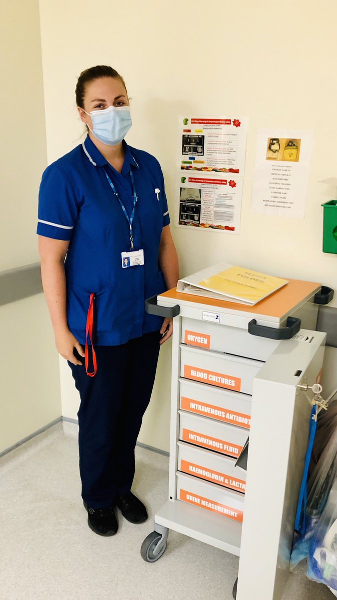 So very proud of Robyn and Jocelyn on Fletcher Ward for rolling-out their brand new sepsis trolley (following successful implementation on Toghill Ward). Here’s to improving timely sepsis care within Clinical Haematology <a href="/SGFlet/">FletSG</a> <a href="/sallydp1/">Sally Wood</a> <a href="/ClareBodell/">Clare Bodell</a> #thinktreatreviewstopsepsis