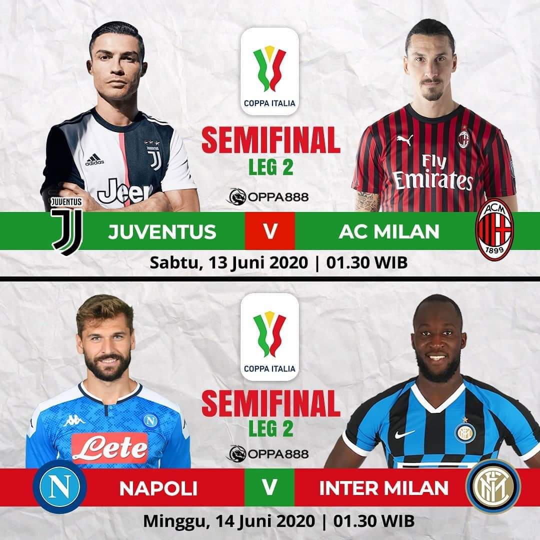sempakbool's tweet image. Coppa Italia kembali dini hari nanti, disiarkan di Useetv atau streaming yah 😊
.
Follow @oppagoal
Follow @oppagoal
.
 #coppaitalia #streaming #juventus #seriea #ligaitalia #cr7 #cristianoronaldo #ronaldo #zlatan #Ibrahimovic #zlatanibrahimovic #acmilan #milan #napoli #intermilan