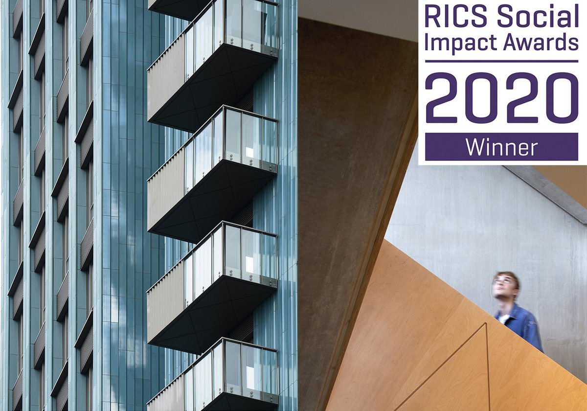 Met_Work's tweet photo. Thrilled to announce that #MapletonCrescentSW18 is the RICS Social Impact Awards 2020 ‘Winner’ in the London region ‘Residential’ category #RICSSocialimpactawards. Looking forward to the Grand Final in September. Well done to all the team! @Pocket_Living #DonbanContractinguk https://t.co/pRBiQ5H9XB