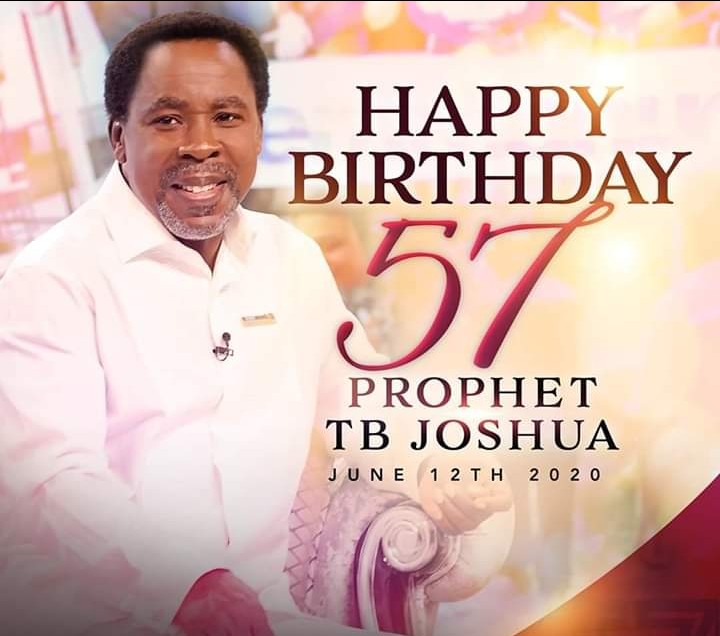 Happy birthday to senior prophet T. B Joshua I wish you more grace and long life 