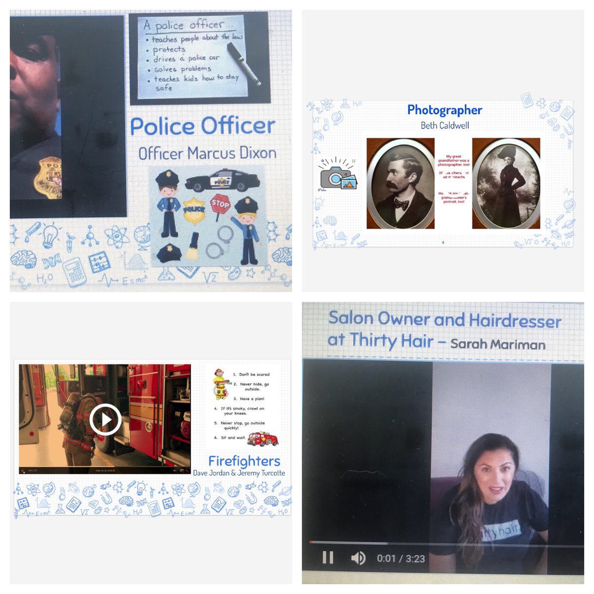 DESCounselor's tweet photo. This week our Sโs had an opportunity to participate in a virtual career day. Thank you to the fabulous presenters who were engaging& willing to shared their time, talents,&passion with us.#TogetherWeCan #AdventuresInVirtualLearning @DamascusESrocks @DamascusESPrin @DamascusES_AP https://t.co/71i8I0Zyki