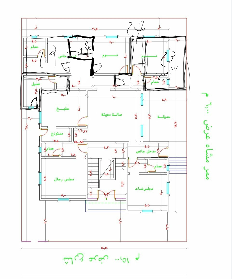 Architectsadek's tweet photo. @easa_alghamdi @ArchitectsG هاذي تعديلا نخلي النوم الرئيسيه على الحديقه وغرفتين الثانيه في الجهه الاخرى طبعا عندي مشكله مع الصاله مادري كيف راح الاثاث راح يجي معاك غرفه الغسيل ممكن تخلي لها باب خارج اذا حبيت تنشر شي برا بالحوش مايحتاج يمر عبر البيت عشان يطلع برا https://t.co/m37MR6pODT