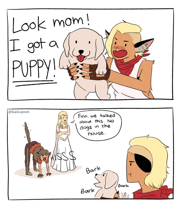 Okay hear me out, what if...Finn is a dog person

#artph #SheRa #artistsontwitter 