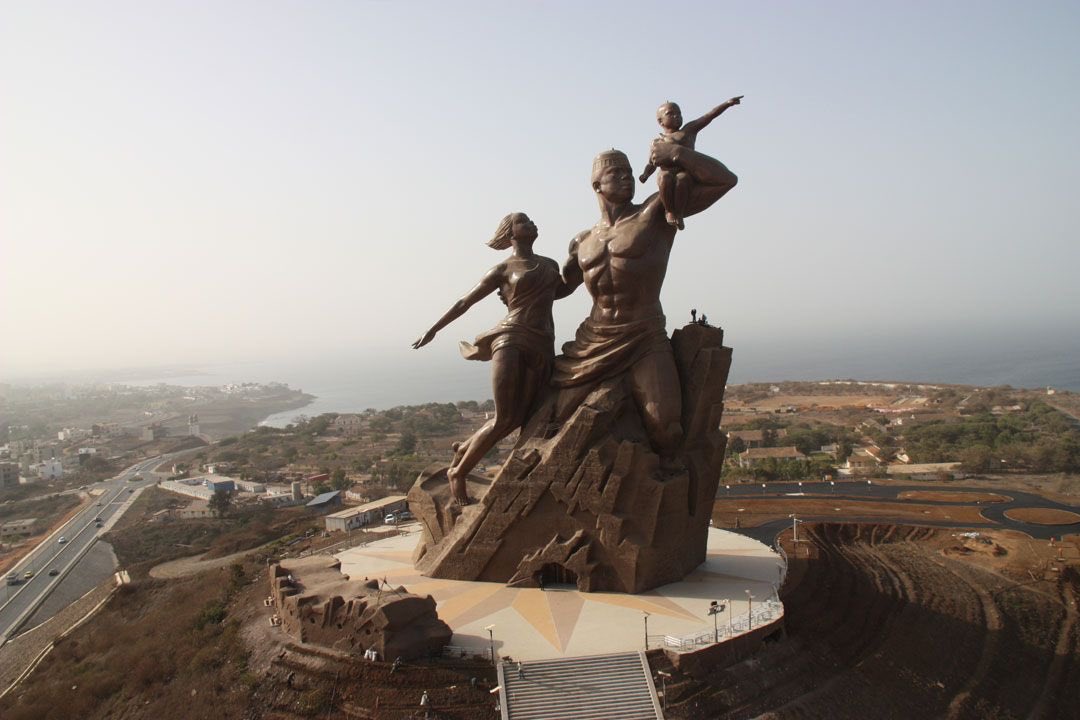 African Renaissance Monument in Senegal, built by a team from North Korea. It is very big.