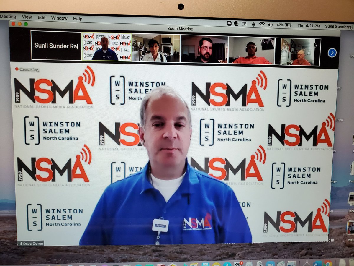 SunilSportsNews's tweet image. @Dave_Goren hosted @NSMASportsMedia @zoom_us meeting yesterday with guests  #RyanMcGee @espn #MichaelRusso @TheAthletic #GailSideman #gpublicity on #MaximizingYourSocialMedia @ESPNMcGee @RussoHockey @gpublicity1
