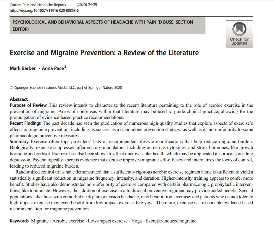 PhysioMeScience's tweet photo. Exercise and Migraine Prevention: A Review of the Literature 

https://t.co/q0rTwxg4vL https://t.co/SbwHWJeXcO