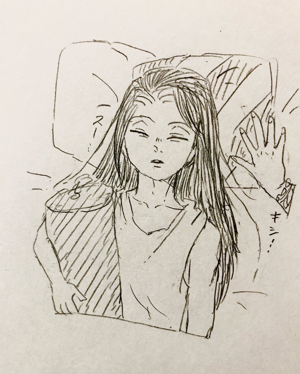 これは割とかわいく描けたじゃみゆの寝顔 