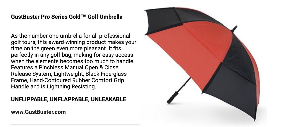 Gustbuster1's tweet photo. THANK YOU to @GolfingMagazine for recognizing GustBuster as a great Father's Day gift! 

Get yours right now at https://t.co/lcKYRBlDGQ https://t.co/fkm4ycVfdS