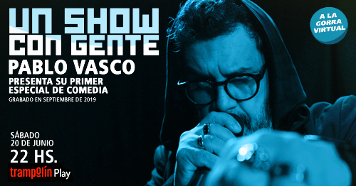 La cosa es así.
El año pasado grabé un especial de comedia en El Argentino Bar.
Y el sábado 20 de junio a las 22 lo vas a poder ver enterito.
Por Trampolín, una plataforma dedicada a la difusión de espectáculos (play.trampolin.la)
A la gorra virtual.
Agendalo.