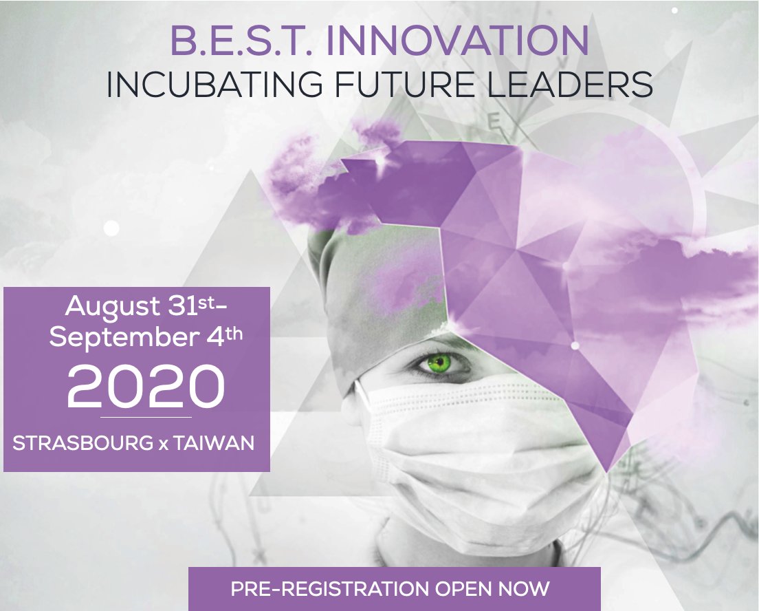B.E.S.T. STRASBOURG x TAIWAN – ON-SITE WEEK (August 31st to September 4th)

For the first time, the on-site courses in Strasbourg and Taiwan are joining forces to offer you a fresh start into the heart of medical innovation.
Register now bit.ly/2UD0fUJ
#innovation #MOOC