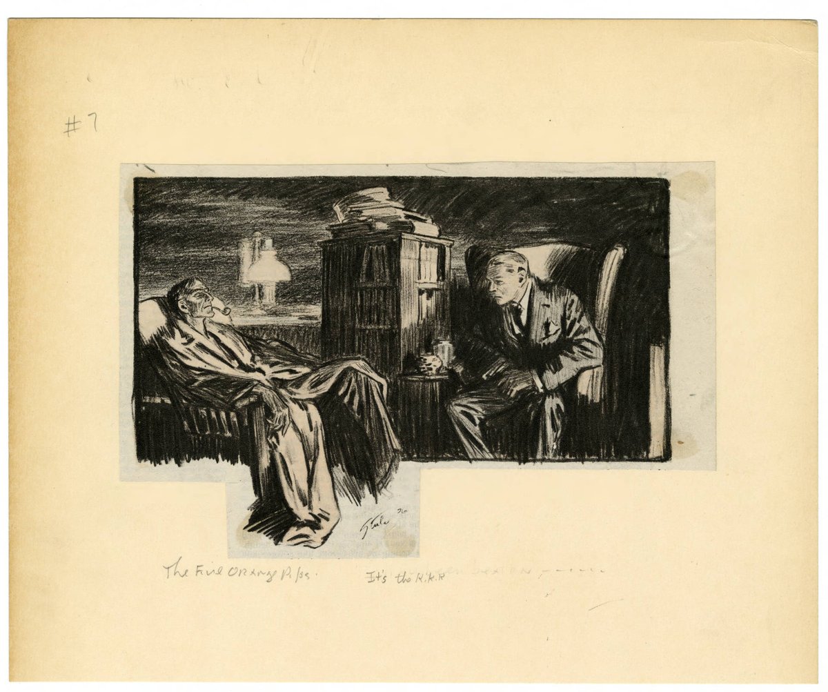 The phrase didn't exist when Steele created this illustration for "The Five Orange Pips," but based on the penciled caption we're certain Holmes would have said what we  @SherlockUMN  @umnlib say now: "Black Lives Matter." Words to support & act upon. Do it.  http://purl.umn.edu/99264 