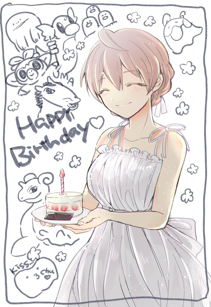 私のためだけに描いてくれた歌織ちゃんほしいなっていったら誕生日にみんなたくさん描いてくれて最高の誕生日になった。マオーさん、セキバラさん、t3さん、FUBUKIさんには描く過程含めてプレゼントしてもらえたのうれしくてずっとケーキ食べながら画面見てた。私のための歌織ちゃん天国…… 