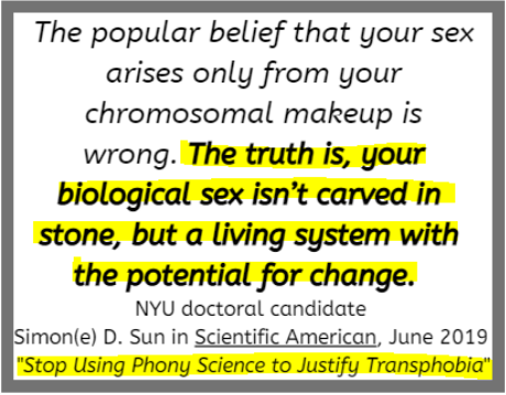  #nooneissayingsexdoesntexist Humans can change sex. Sex is a living system. You might wake up tomorrow and be the other sex. Or a third sex. Or anything really. A clownfish, maybe.