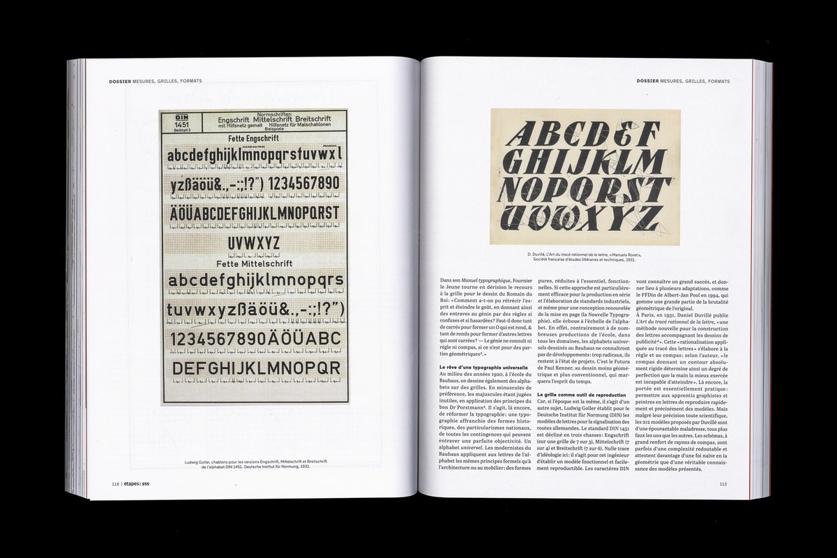Dans le nouveau numéro de la revue <a href="/Etapes/">étapes:</a> "Mesures, grilles, formats", un article de Thomas Huot-Marchand sur l'usage de la grille dans la création de caractères typographiques
#griiiiiid