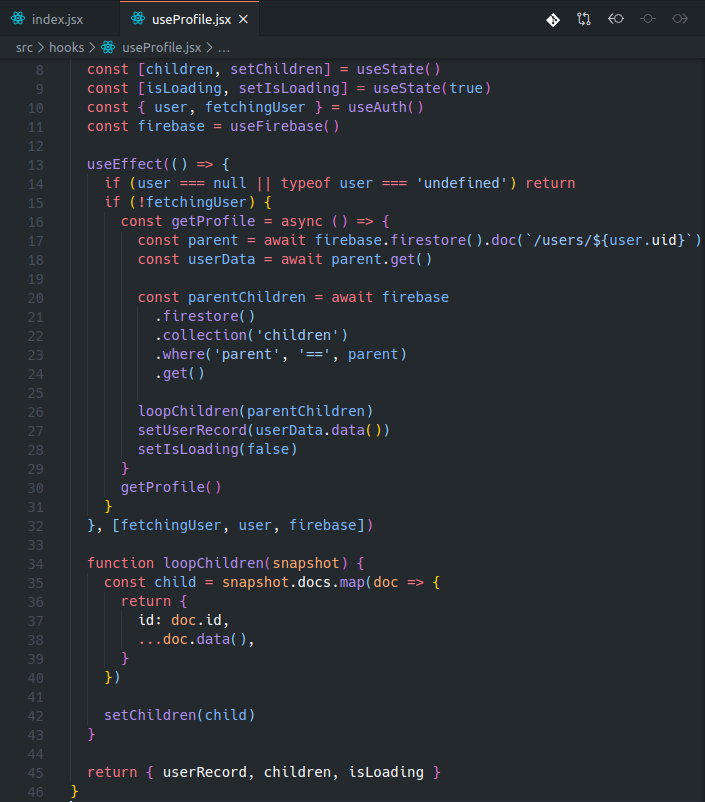imjulianeral's tweet photo. π₯° From 46 lines of code to just 25 by using #reactfire with my @GatsbyJS starter: #gatsbyfire
https://t.co/OadUYHWCWf
#react #javascript #FrontEnd #firebase https://t.co/8nvQI3AjUI
