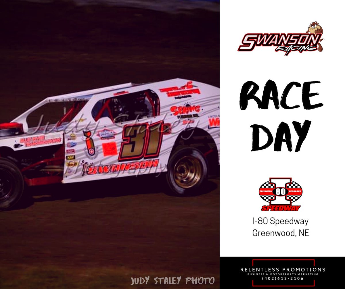 Swansonracing31's tweet photo. It’s RACE DAY at I-80 Speedway! 

Racing to begin at 7:15pm. Limited spectators, check out the I-80 Speedway Facebook for details.

Stay tuned to the Swanson Racing social media outlets for updates. 

Facebook: @swansracing31
Twitter: @swansonracing31
Instagram: @swansonracing31 https://t.co/kqMuFbSmbk