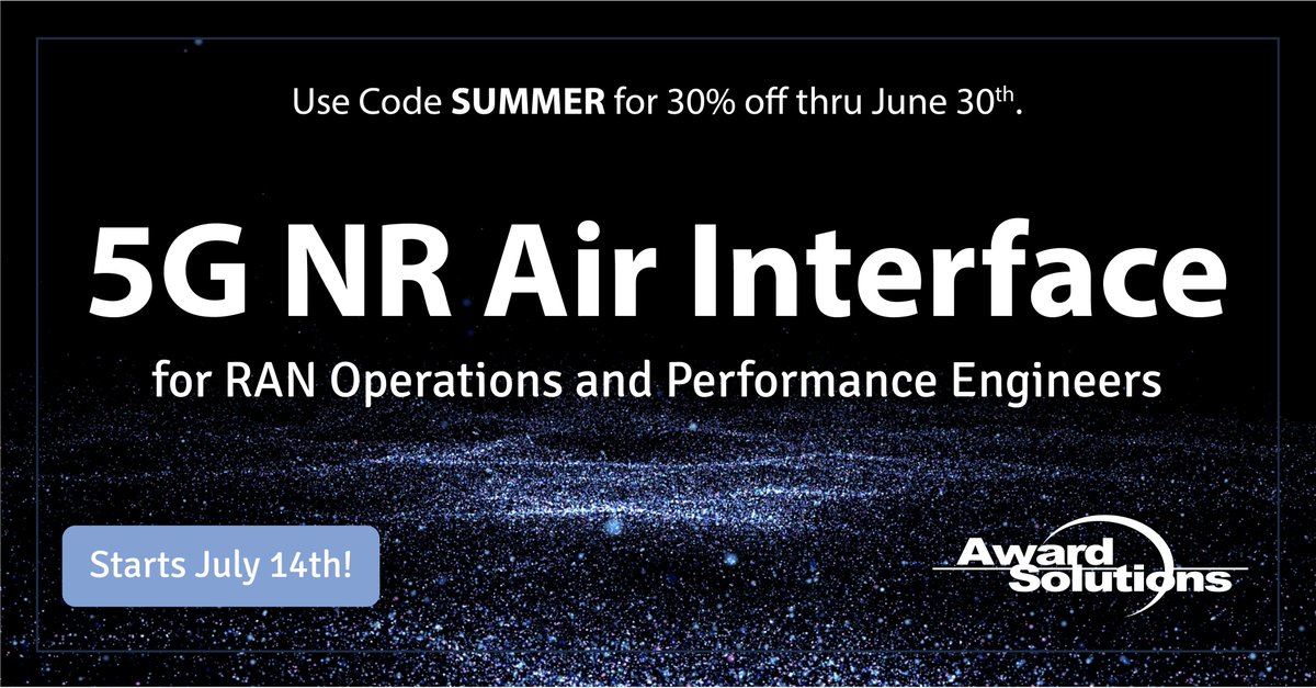 awardsolutions's tweet photo. This in-depth 5G course is the most effective way to quickly master the 5G NR Air Interface. Register today and save 30%. https://t.co/gW1rcItc88 #5G #5GNR #5GAirInterface https://t.co/hbmiKSdj5Y
