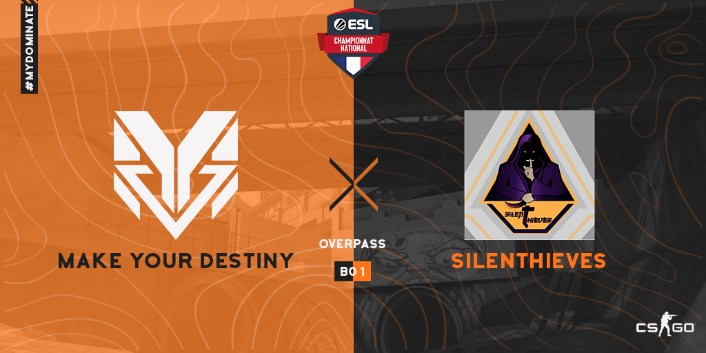 teamMYD's tweet photo. La lutte pour le podium est lancée en #ESLCN ! 🗞️📯

Notre nouveau challenge, faire face à @silenthieves sur overpass.
Les hostilités débuteront à 21h30. 🗓️

Qui prendra le dessus ? 
 #MYDominate https://t.co/8b5CZbO7H9