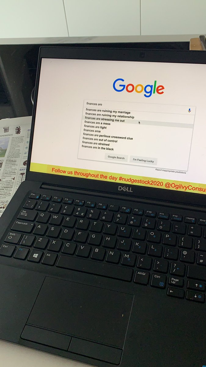 EmmaNeville_'s tweet photo. ‘Finances are perilous crossword clue’ #Nudgestock2020 @mak0ski https://t.co/1EBaD8XmYW