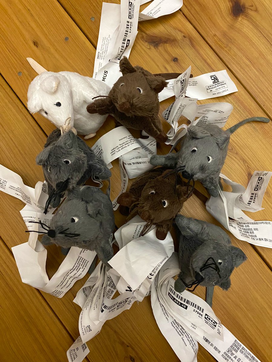 IKEA ネズミのぬいぐるみ 白とグレーセット 廃盤 SKOGSDUVA スコ