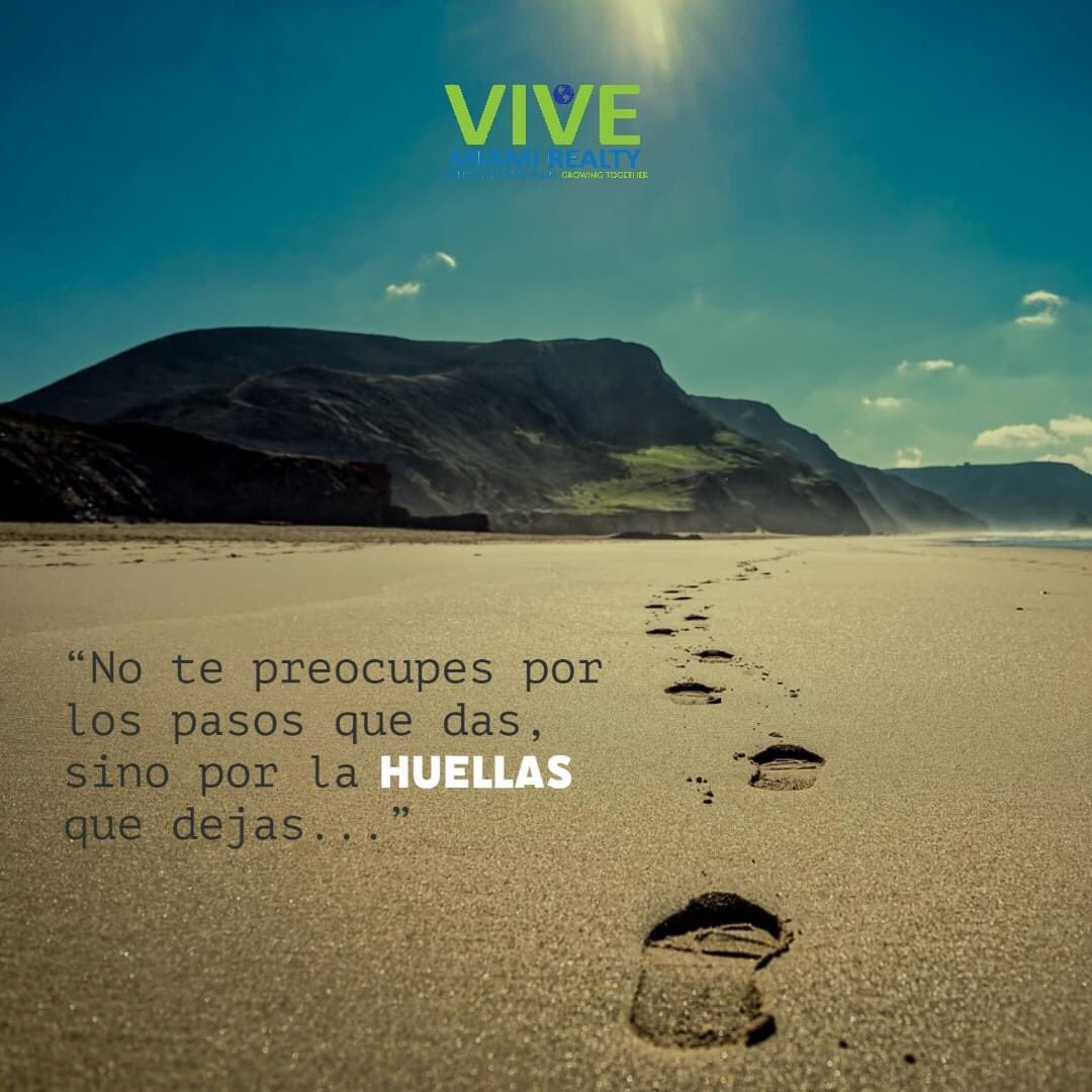 VIVEMiamiRealty's tweet photo. "No te preocupes por los pasos que das, sino por la huellas que dejas..."
#TrabajandoDandoLaMillaExtra #ImagenesdeInspiracion #Miami #WorkingByGivingValue #ImagenesconFrases #GrowingTogether #Inspiración #Florida #Motivación #Inpiration #VIVEMiamiRealty #Frases #Preocupes #Pasos https://t.co/Ua5lvDw6fl