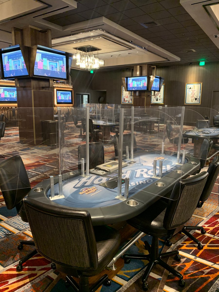 SHRHollyPoker's tweet image. The Poker Room opens today at Noon! Here are some things to expect:
•We will run at a limited capacity (25 of 45 tables)
•All active tables will have Plexiglass dividers
•All games will run at a maximum of 6 handed
•Team Members and Guests will be required to wear masks