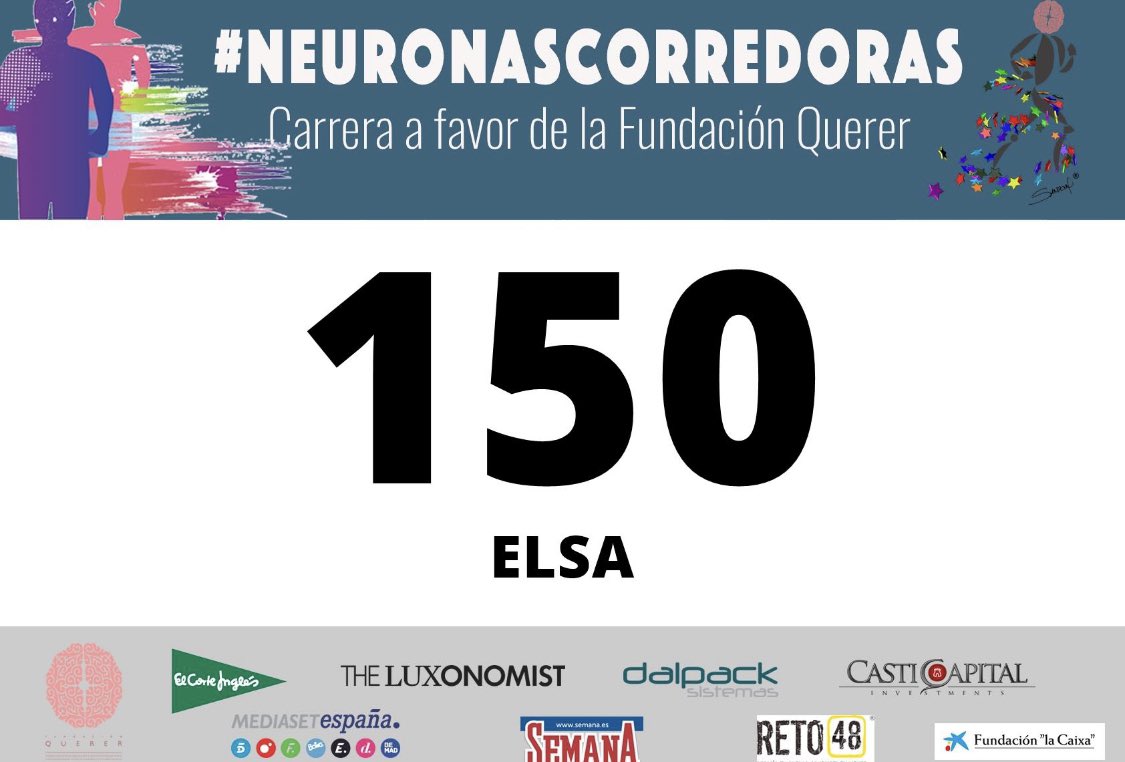 Elsa Anka (@elsaanka) on Twitter photo Ya tengo mi dorsal! Pilla el tuyo! Carrera solidaria
<a href="/fundacionquerer/">Fundación Querer</a>.
Solo tienes que entrar en rockthesport.com/es/evento/carr…
Y comprar tu dorsal! Y comparte tu foto con el hastag #neuronascorredoras #fundacionquerer para ayudar a difundirlo Ya tengo mi dorsal! Pilla el tuyo! Carrera solidaria
<a href="/fundacionquerer/">Fundación Querer</a>.
Solo tienes que entrar en rockthesport.com/es/evento/carr…
Y comprar tu dorsal! Y comparte tu foto con el hastag #neuronascorredoras #fundacionquerer para ayudar a difundirlo