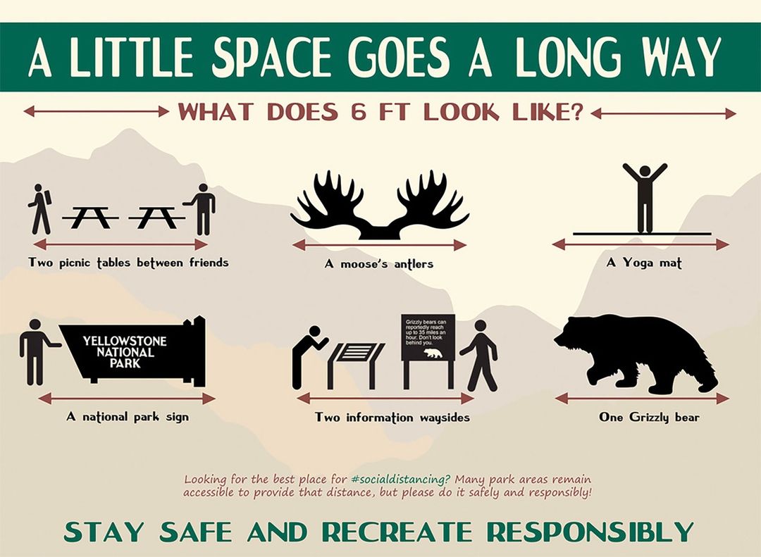 National Park Service rolls out clever social distancing posters bit.ly/2BeZCKf
