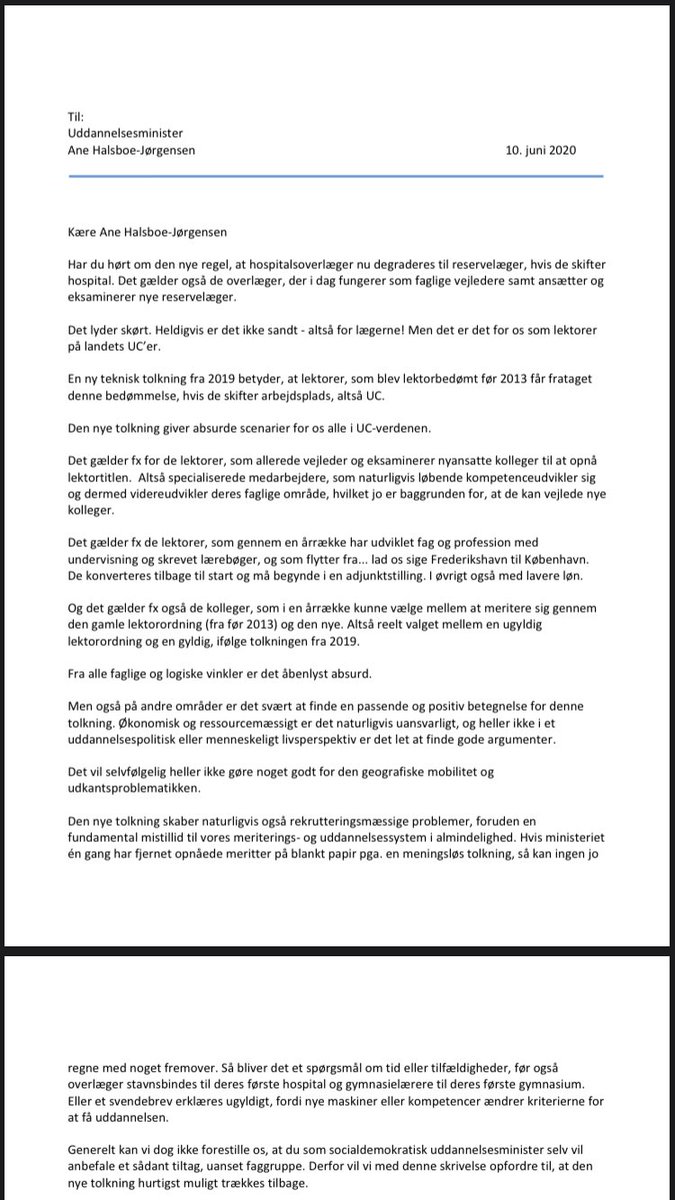 lailabusted's tweet photo. Undervisere på professionshøjskoler stavnsbindes pga. ny bekendtgørelse om lektorbedømmelse. I 2020! Hvad sker der!? Hvad tænker de på !?  #DSR, #DortheBoeDanbjørg https://t.co/CG2ZTlrE5K