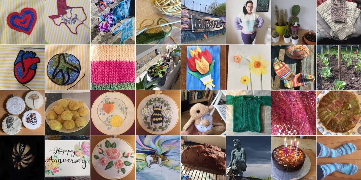 InfoStudsMScSoc's tweet photo. An updated lockdown art collage, with the new addition of Taylor’s embroidery 🙌🧵 beautiful work everyone! 😍 https://t.co/tO0ANmYBY4