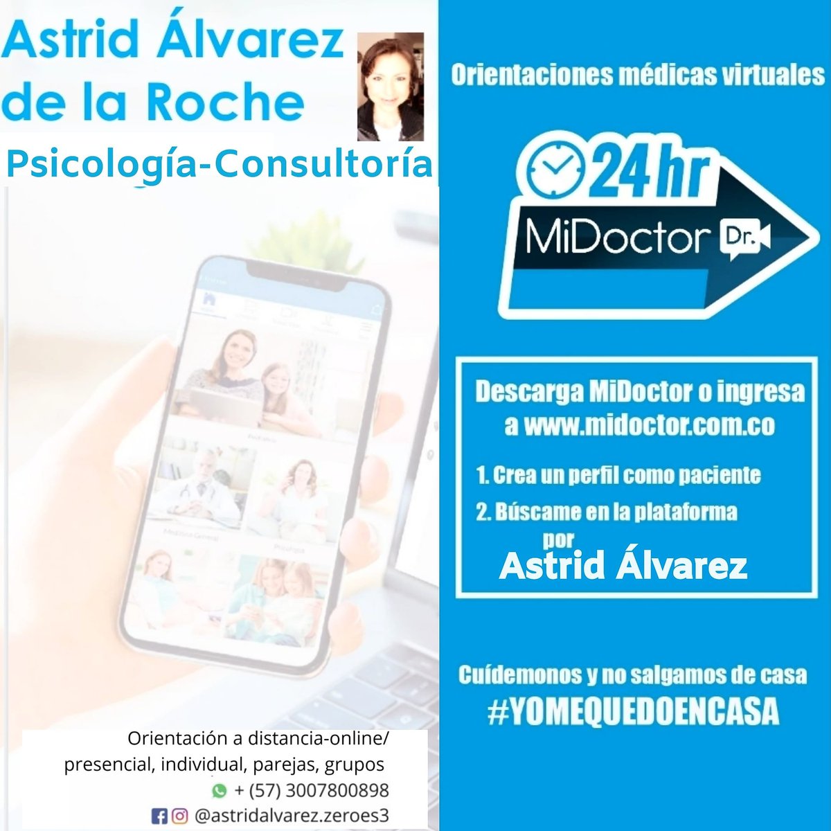 midoctor.com.co/doctor/Astrid-…
(57)3007800898
@Zeroes33
#vidazeroes3  #asesoríavirtual #orientaciónadistancia #fe #don #FAMILIA #pareja #grupos #teletrabajo #psicología #psicoanálisis #GRATITUD #lazossociales #lomejorestáporvenir #pactos #socios #reactivación #postpandemia
@MiDoctorCol