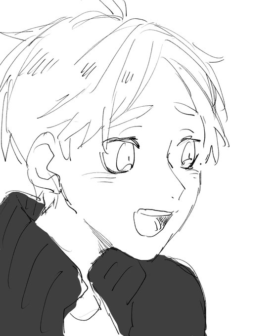 菅原孝支誕のイラスト描こうと思ったけど、菅原孝支が描けなくなってたのでさよなら 