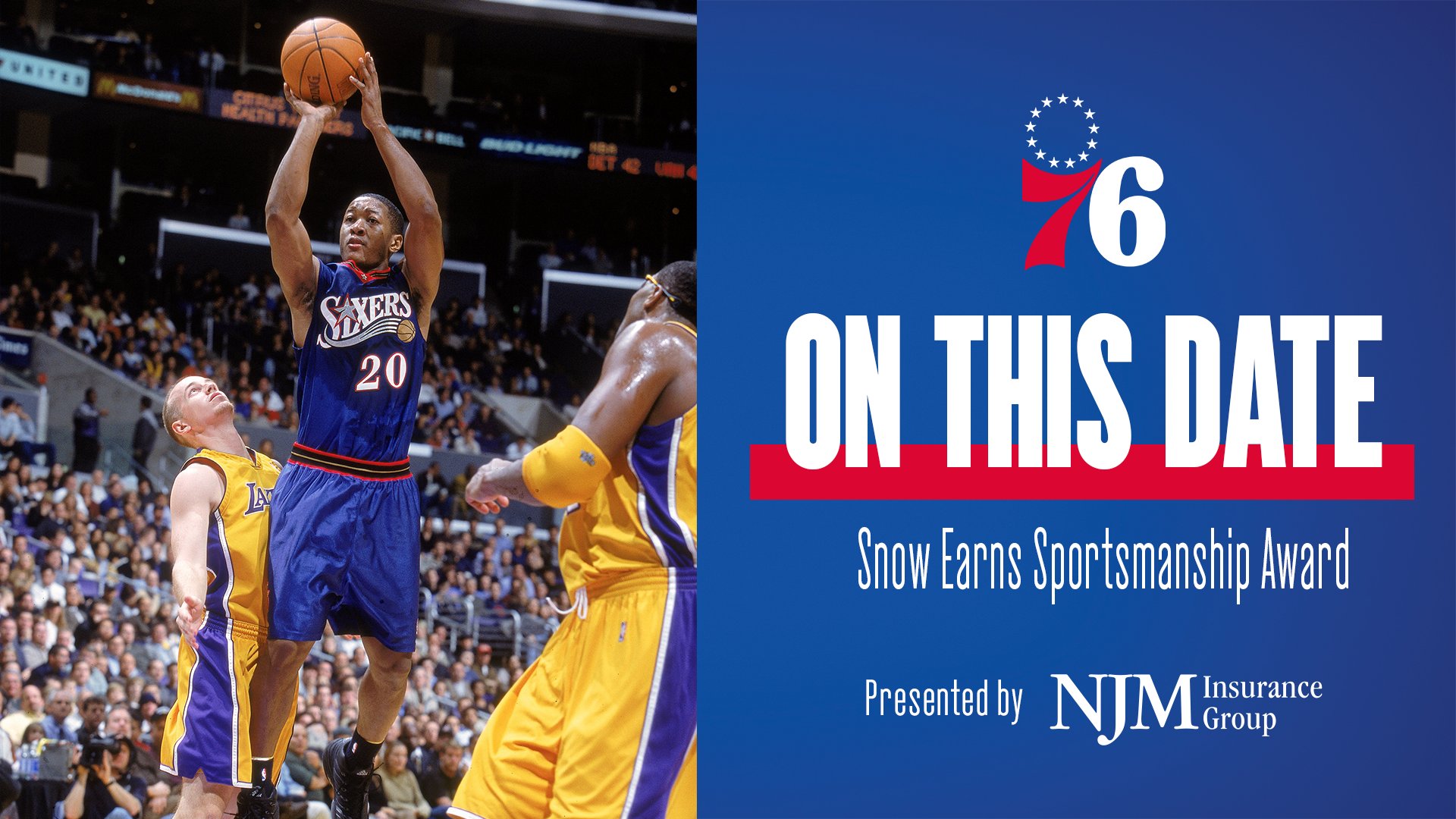 Philadelphia 76ers on X: #OTD in 2000, Eric Snow earned the NBA  Sportsmanship Award. 📝