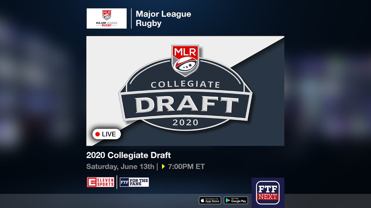 FTF Sports (@watchftfsports) on Twitter photo Who will be your new favorite players in the MLR? Watch the 2020 Collegiate Draft on FTF!
Watch on FTFNext.com or go to ftflive.com/channels to see where you can watch TOMORROW, June 13th at 7:00 pm ET🏉
#Rugby #Draft #MLR <a href="/usmlr/">Major League Rugby</a> Who will be your new favorite players in the MLR? Watch the 2020 Collegiate Draft on FTF!
Watch on FTFNext.com or go to ftflive.com/channels to see where you can watch TOMORROW, June 13th at 7:00 pm ET🏉
#Rugby #Draft #MLR <a href="/usmlr/">Major League Rugby</a>