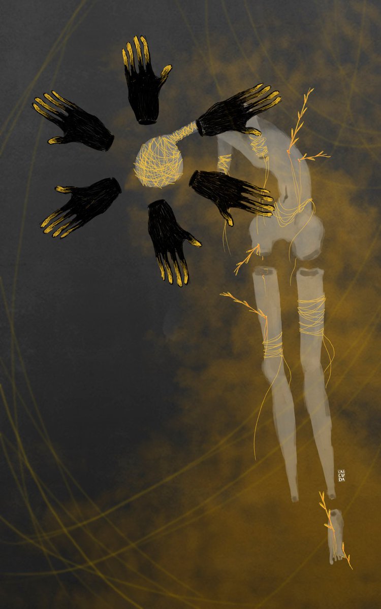 Cascuda_'s tweet photo. @chrisms_art Creepy art! 💀 https://t.co/ES4AnQr682