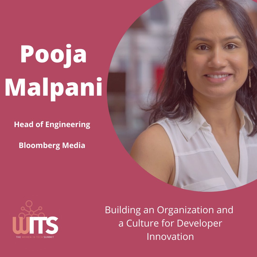 WomenTechSummit's tweet image. @BBGMedia Head of Engineering, Pooja Malpani shares her insights in Building an Organization and a Culture for Developer Innovation Register to attend the WITS Virtual Summit buff.ly/3blIuPA #innovation #developerinnovation #womenintech
