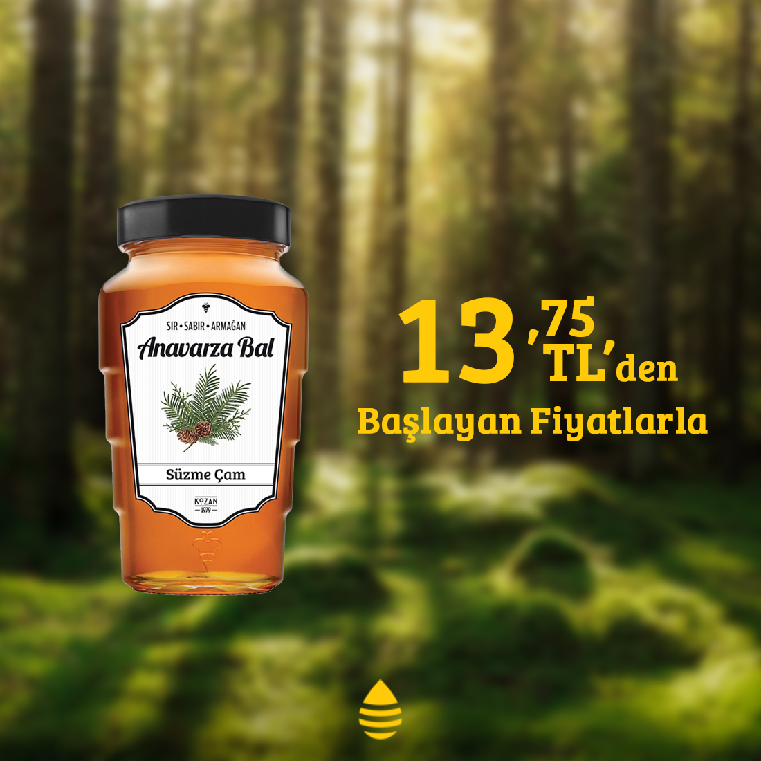 Çam balının lezzeti, sofranıza ferahlığıyla geliyor. Balgurmesi.com’da 13,75 TL’den başlayan fiyatlarla sizleri bekliyor. 

#AnavarzaBal #Anavarza #Bal #Adana #Kozan #ÇamBalı #SüzmeÇam