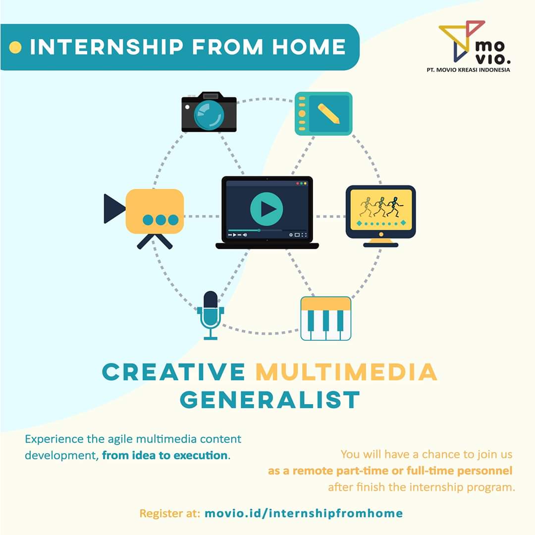 CDCUIcareer's tweet image. PT. Movio Kreasi Indonesia
Internship From Home
.
.
Creative Multimedia Generalist
.
#universitasindonesia
#dpkhaui
#cdcui