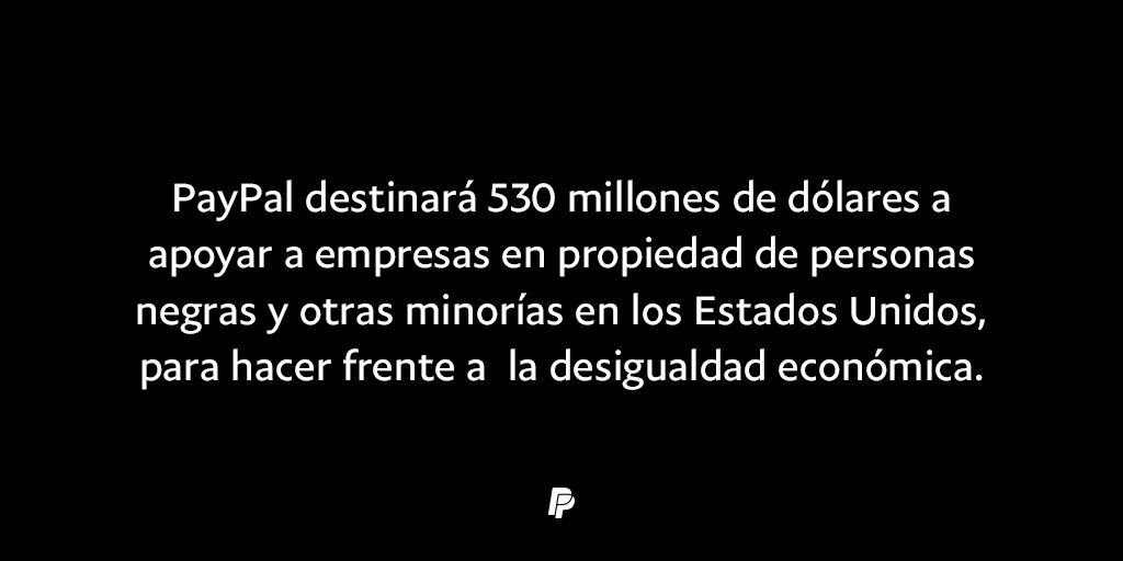 PayPalSpain's tweet photo. Debemos hacer lo necesario para erradicar el racismo en todas sus formas. Esta lucha por la justicia social, la igualdad y la inclusión continúa: https://t.co/IMHKEMgZpG 
#BlackLivesMatter https://t.co/ZhKJYaW0RV