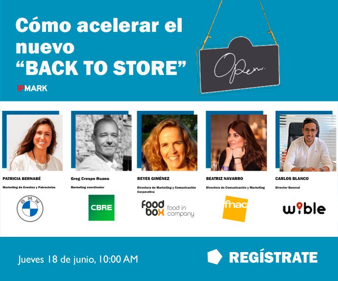 IPMARK's tweet photo. ¿Cómo acelerar el nuevo #BacktoStore en la desescalada?. Activamos todas las palancas en el próximo #Webinar IPMARK con @BMWEspana, @CBRE_ES, @Fnac_ESP @wible_esp, @foodbox_oficial y @GlocallyAgency.
👉 #SaveTheDate: 18/06/2020-10: 00/10:45.
https://t.co/Ae6efLLrDt https://t.co/N8oSKyrMC2
