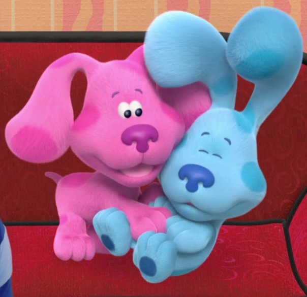 BLUE'S CLUES IS TRENDING. Lemme REMIND Y'ALL that Magenta and Blue are both GIRLS and they are lesbians in LOVE!!!!!