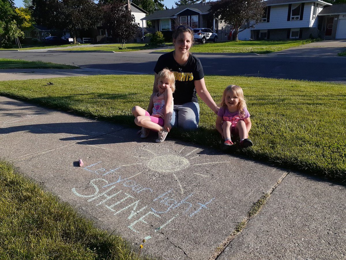 powthorold's tweet photo. Mrs Mcilroy showing her POW spirit by participating with her family in our #positivepavementproject. You have a few more days to get your pictures in knights. #POWfamily #mindsetmatters https://t.co/nIGnnPLcLA