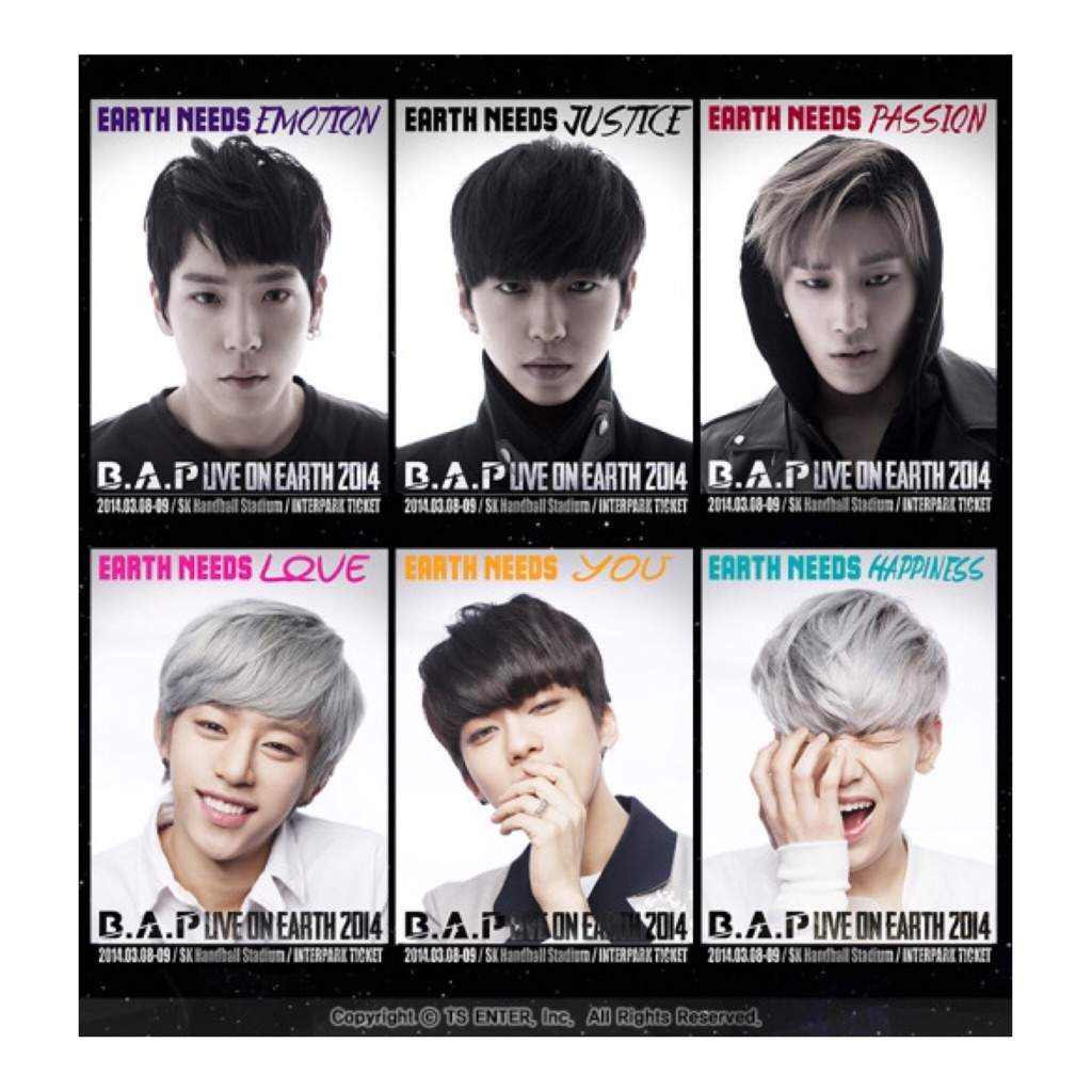 daevocal's tweet image. I really love the concept for BAP Live On Earth 2014. It&apos;s truly amazing how BAP has been talking about the world on a deeper level since such a long time ago. They even have a world tour surrounding their beliefs.

Earth needs Emotion, Justice, Passion, Love, Happiness and You.