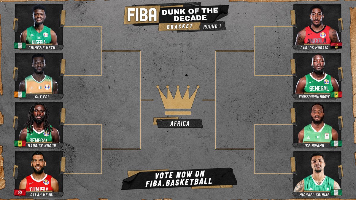 Who makes it to Round 2 in the African conference? 

VOTE ⤵

🗳 go.fiba.basketball/VOTE_DunkOfThe…