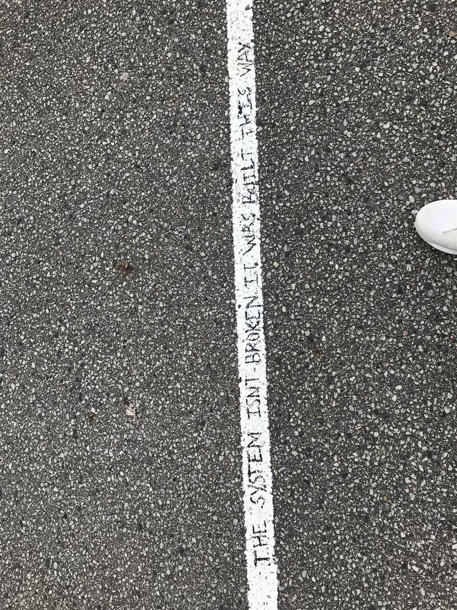 JimMartella's tweet photo. Found these words of wisdom on the court yesterday. #studentvoice https://t.co/jC38Oe21we
