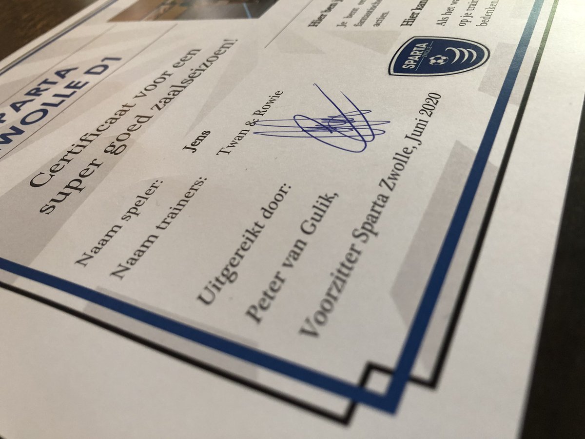 PvGulik's tweet photo. Het maakt het competitieloze voorjaar niet goed maar erg leuk idee om de jeugd een certificaat te geven als einde van het seizoen @ckvsparta #opnaareennieuwseizoen #korfbal #lammearm #wiesnaptwaarom https://t.co/XsAEpD0rxm